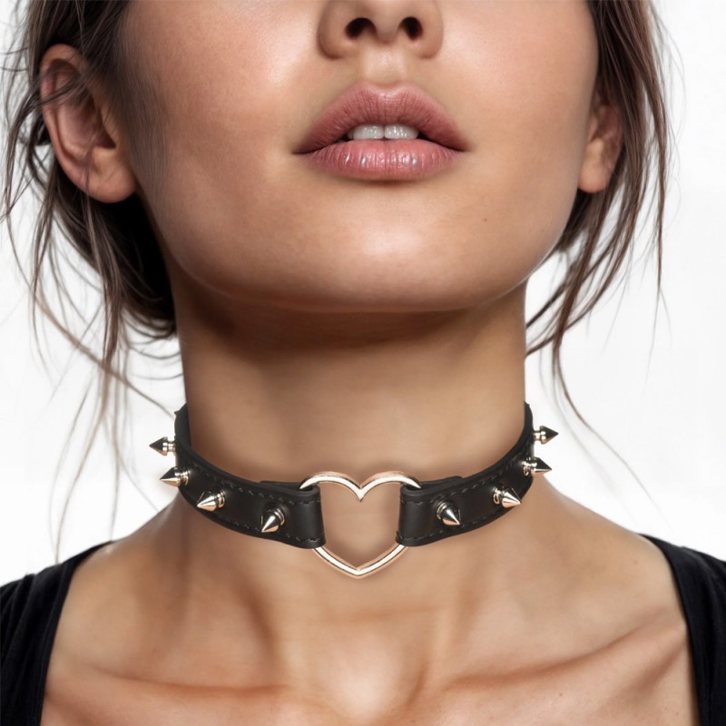 Master Series Spiked Heart Choker BDSM Gear