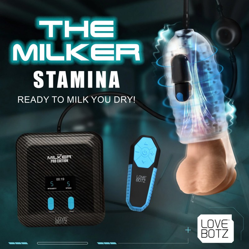 The Milker Stamina Automatic Sucking & Vibrating Penis Stroker with Remote1