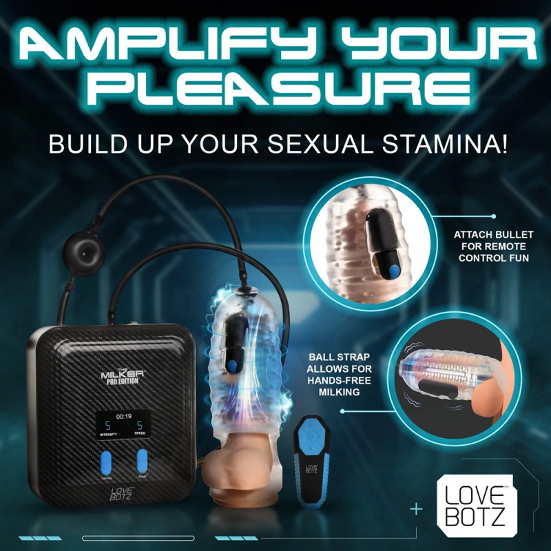 The Milker Stamina Automatic Sucking & Vibrating Penis Stroker with Remote2