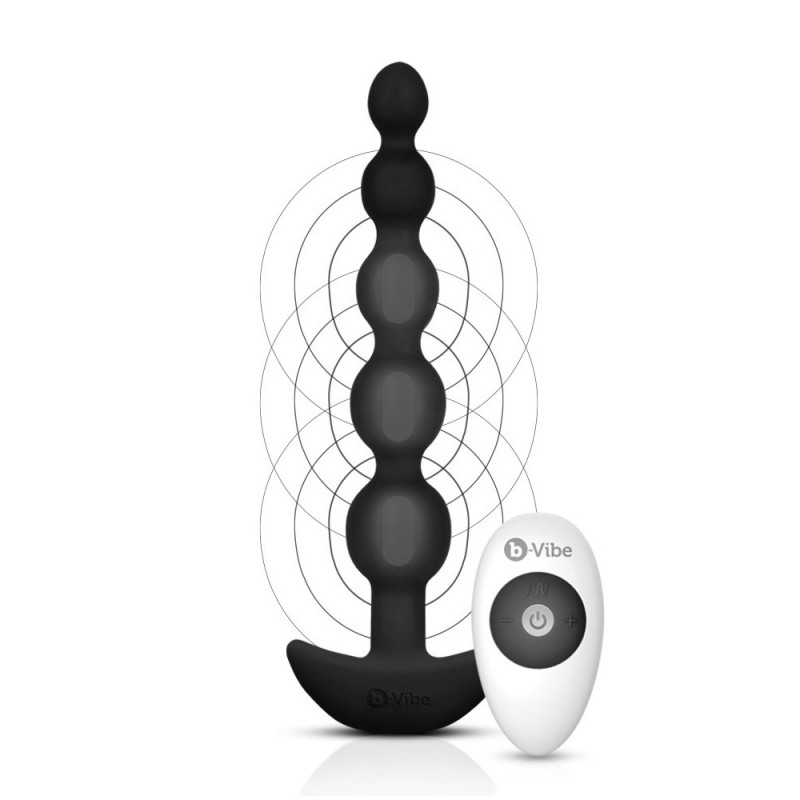 b-Vibe Cinco Vibrating Anal Beads Plug with Remote Controlled