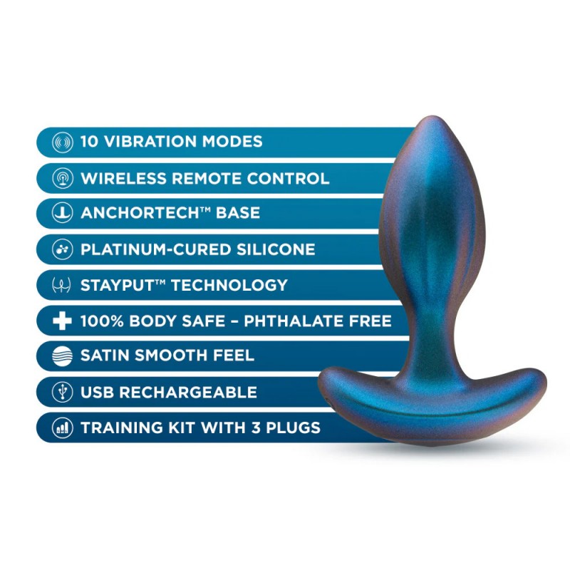 Blush Cosmos Vibrating Anal Plug Training Kit with Remote2