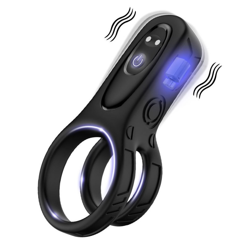 Mecha Double Ring Cock Ring Sex Toys for Man Penis Ring