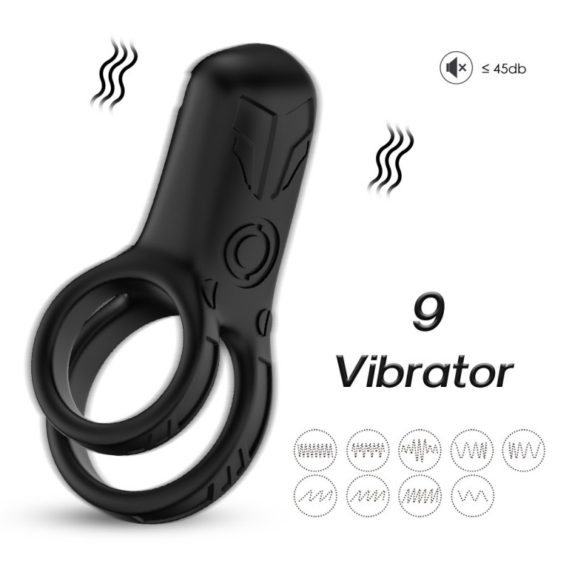 Mecha Double Ring Cock Ring Sex Toys for Man Penis Ring