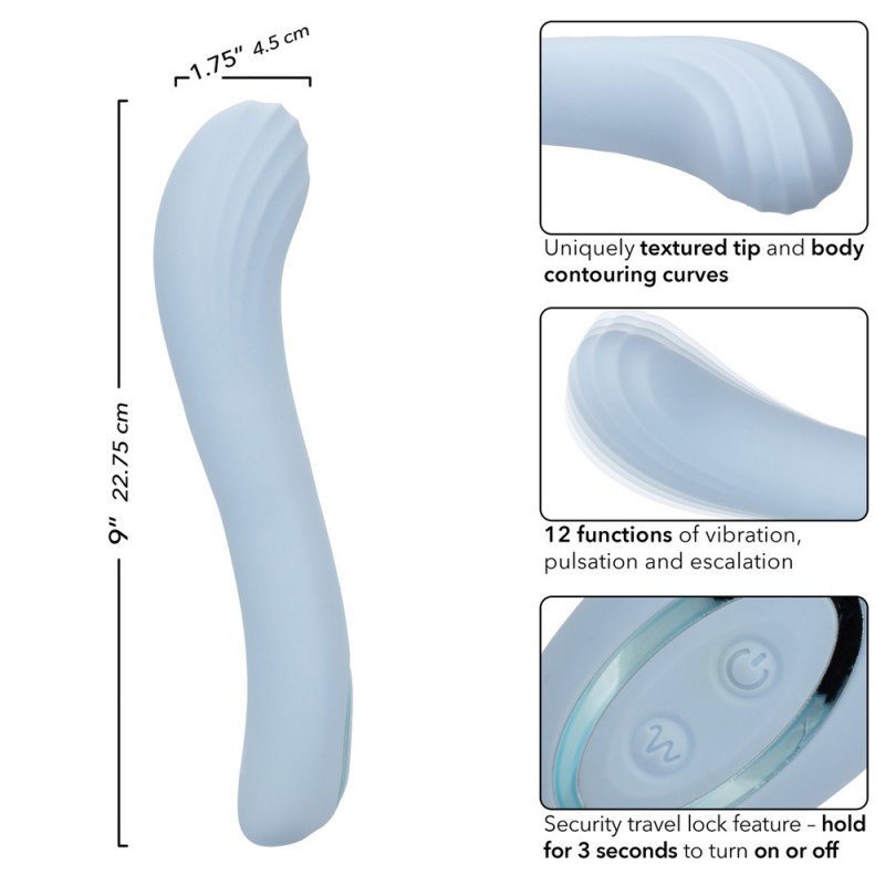 CalExotics Azure Collection Contoured G Vibrator