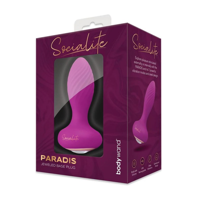 Bodywand PARADIS Jeweled Base Vibrating Butt Plug1