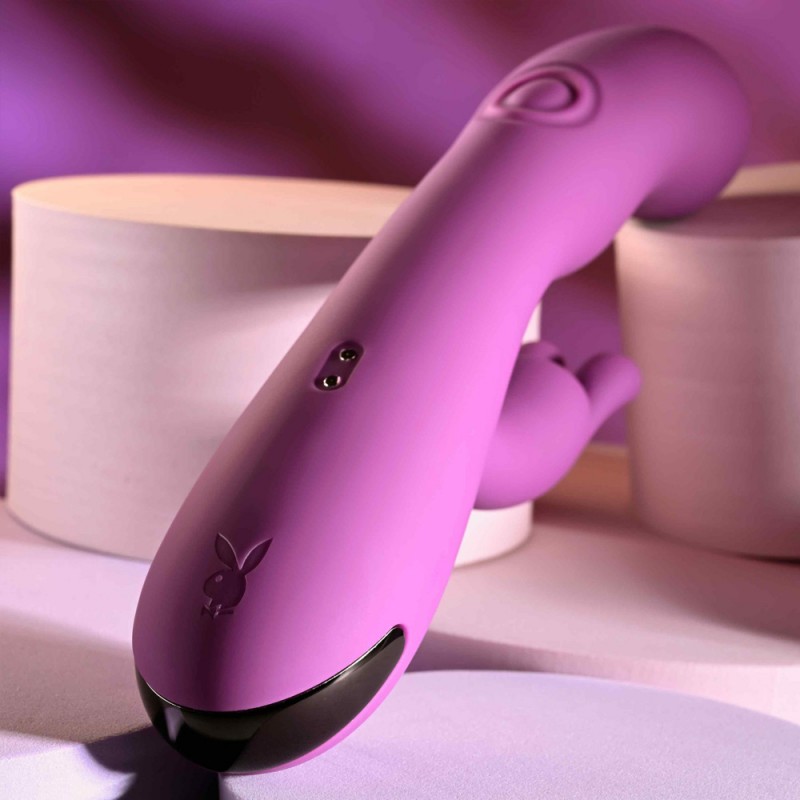 Playboy Busy Bunny Vibrating Dual Stimulator Vibrator Wild Aster