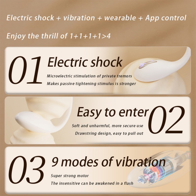 Electric Shock E-Stim Wearable Egg Vibrator with App Control2