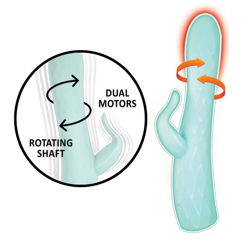 Nasstoys Goddess Heat Up Rotating Massager Aqua Rabbit Vibrator