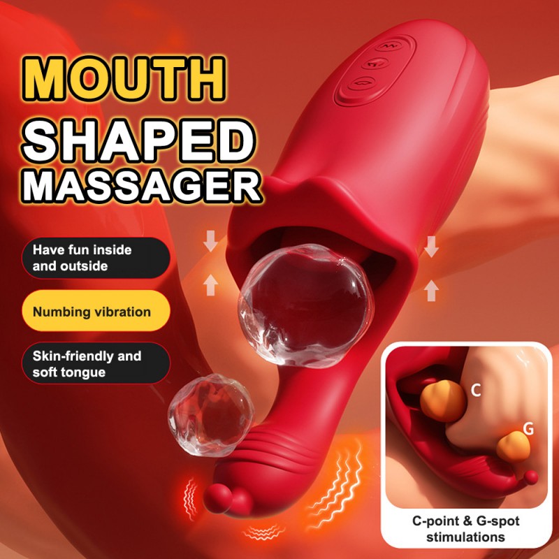 Mouth Kissing Tongue Toy Clitoral & G-spot Vibrator1