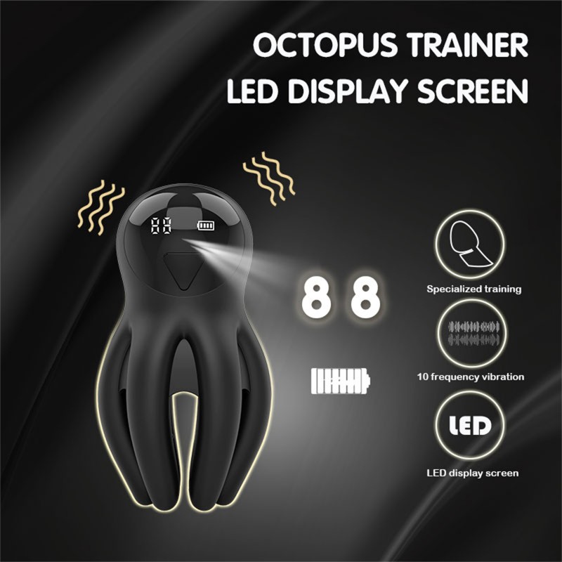 Octopus Penis Trainer Vibrator Tentacle Glans Stimulator6