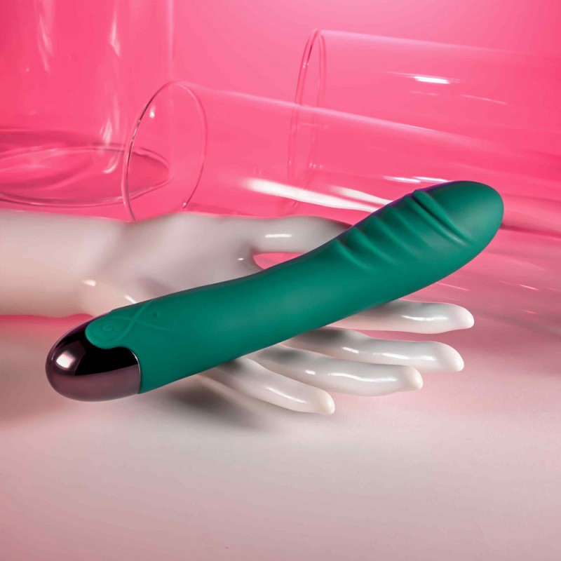 Gender X Pirouette Rechargeable Vibrating Vibrator Silicone Teal