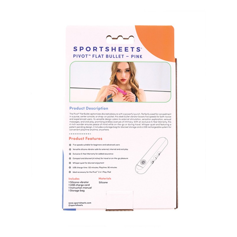 Sportsheets Pivot Flat Bullet Vibrator Woman Sex Toy