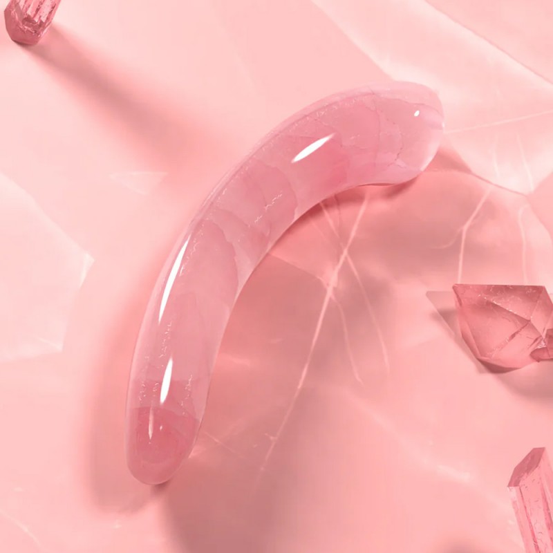 Biird Pixii Rose Quartz Crystal Dildo Sex Toys For Women