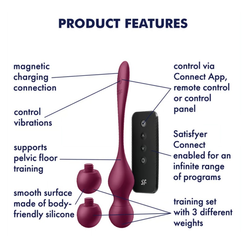 Satisfyer Love Birds Vary Connect App Vibrating Kegel Ball