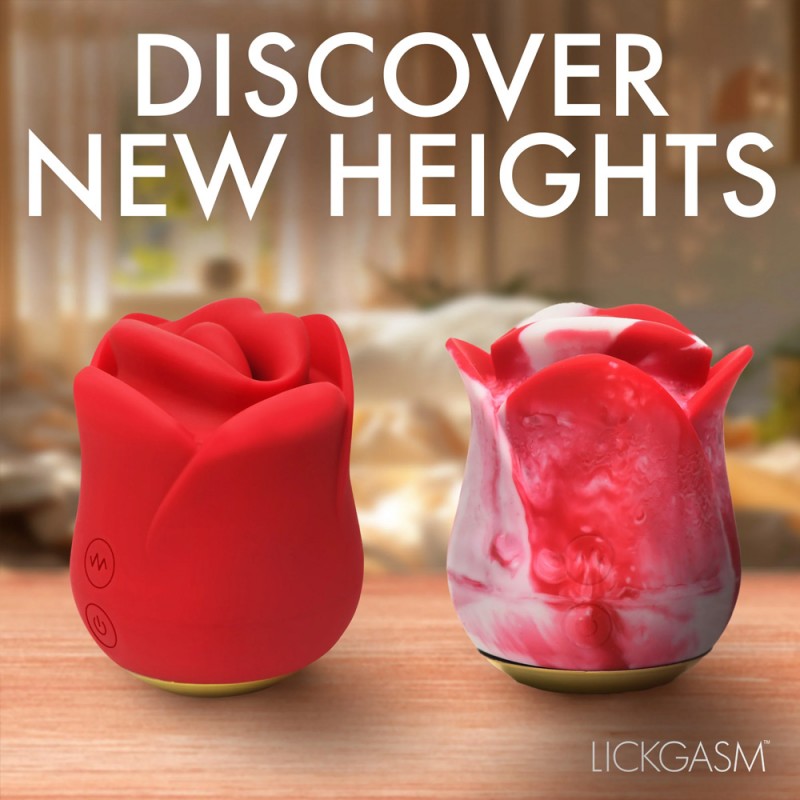 Sweet Kiss Kissing & Vibrating Rose Toy Clitoral Stimulator