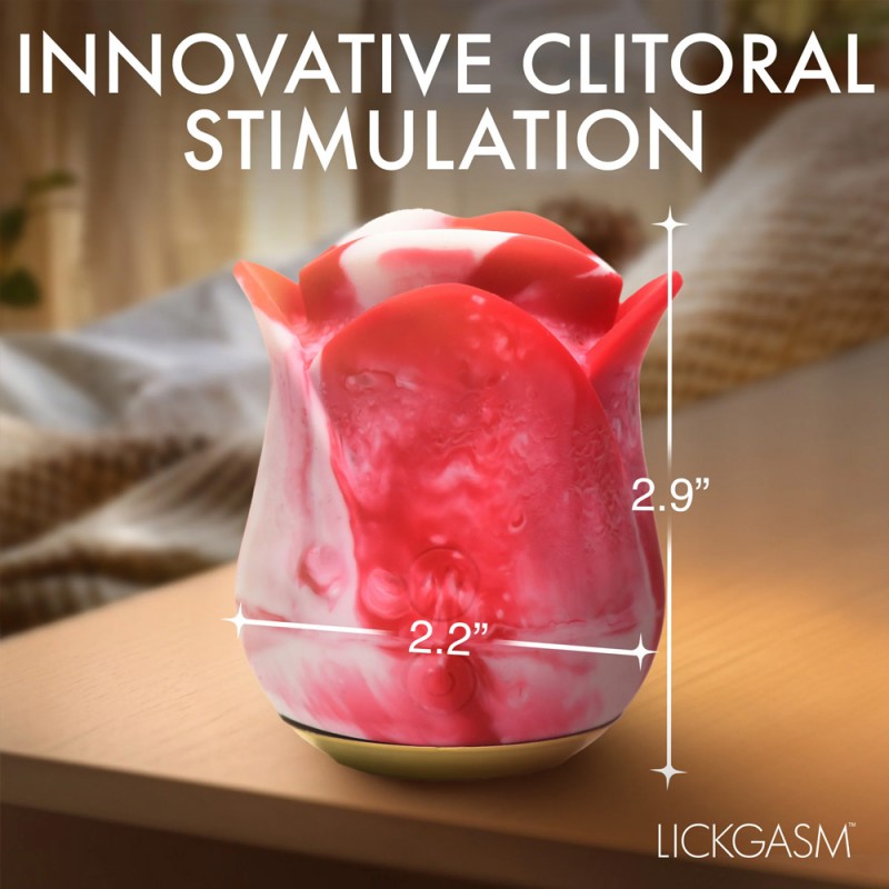 Sweet Kiss Kissing & Vibrating Rose Toy Clitoral Stimulator