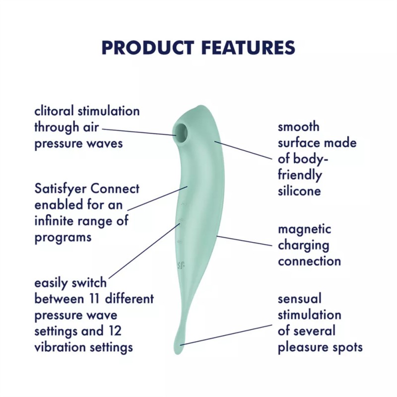Satisfyer Twirling Pro+ Air Pulse Clit Vibrator with App Control5
