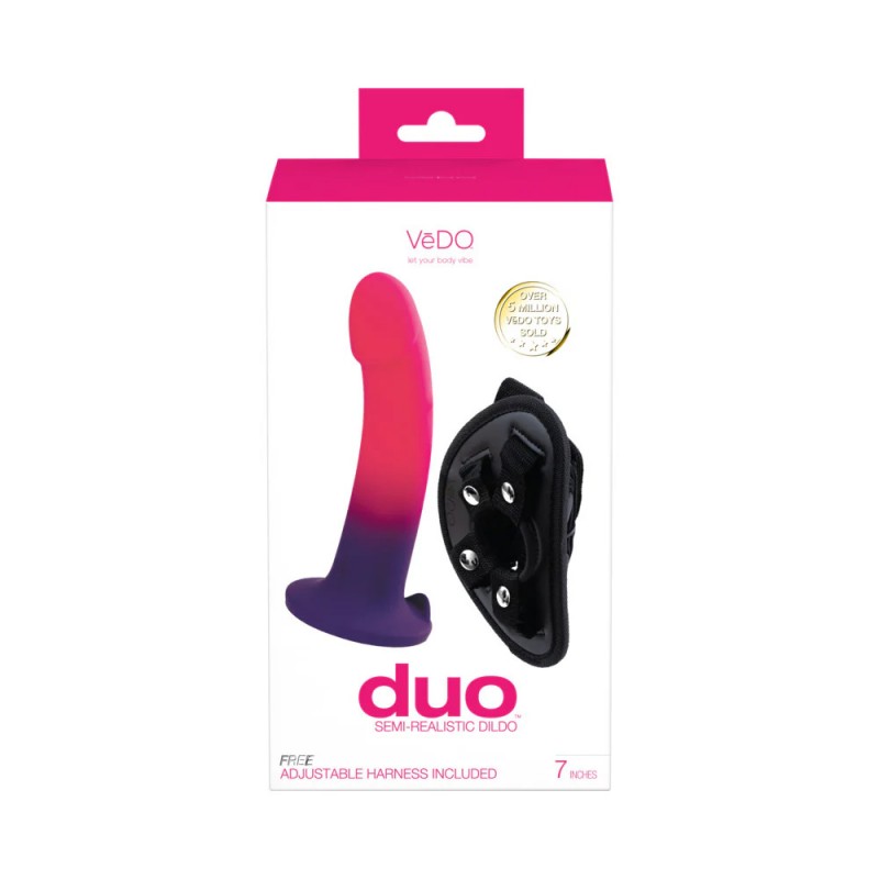 VeDO Duo Silicone Strap On Dildo with Harness