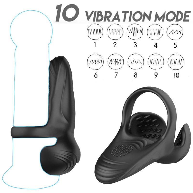 Vibrating Cock Ring Penis Vibrator with Remote3