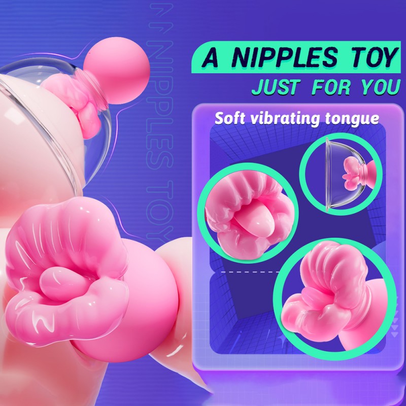 Vibrating Nipple Sucker Toys Tongue Licking Clit Vibrator6
