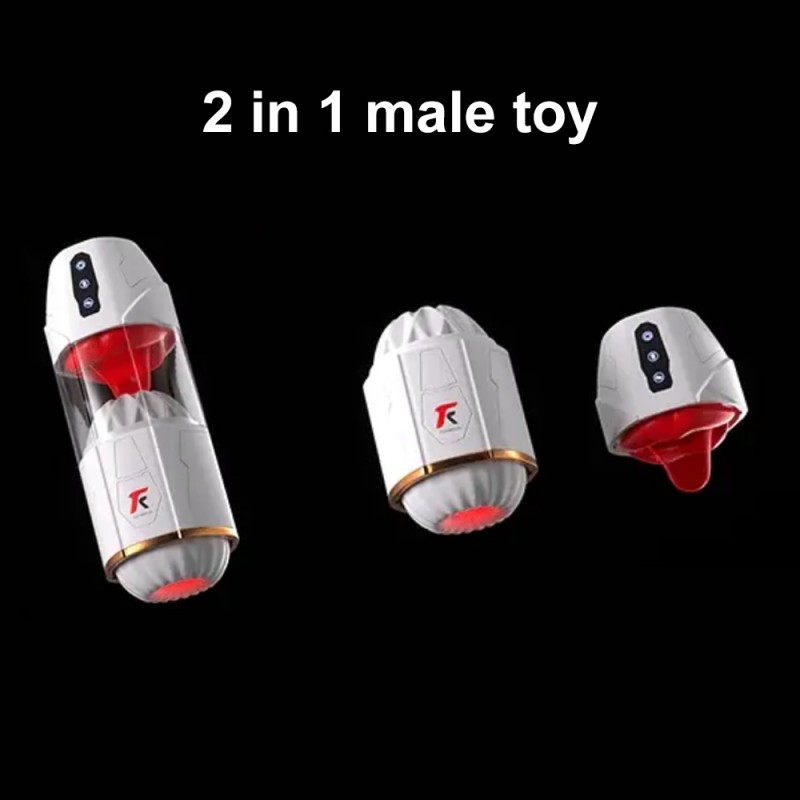 Yeain 3 in 1 Sucking & Tongue Licking & Vibrating Male Maturbator3