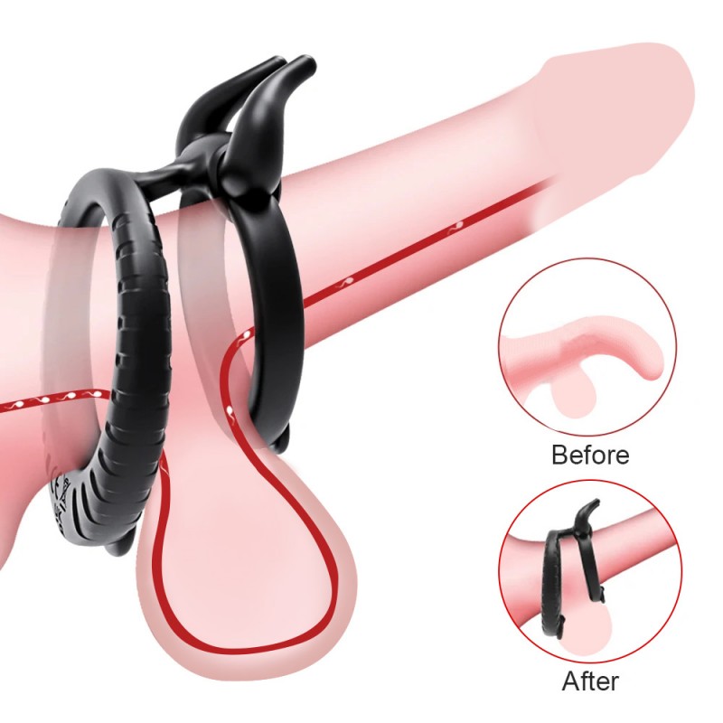 Vibrating Cock Ring Penis Male Masturbator for Couple5