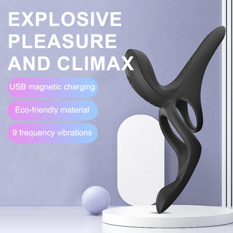 Cock Ring Silicone Male Sex Delay Sleeve Remote Control