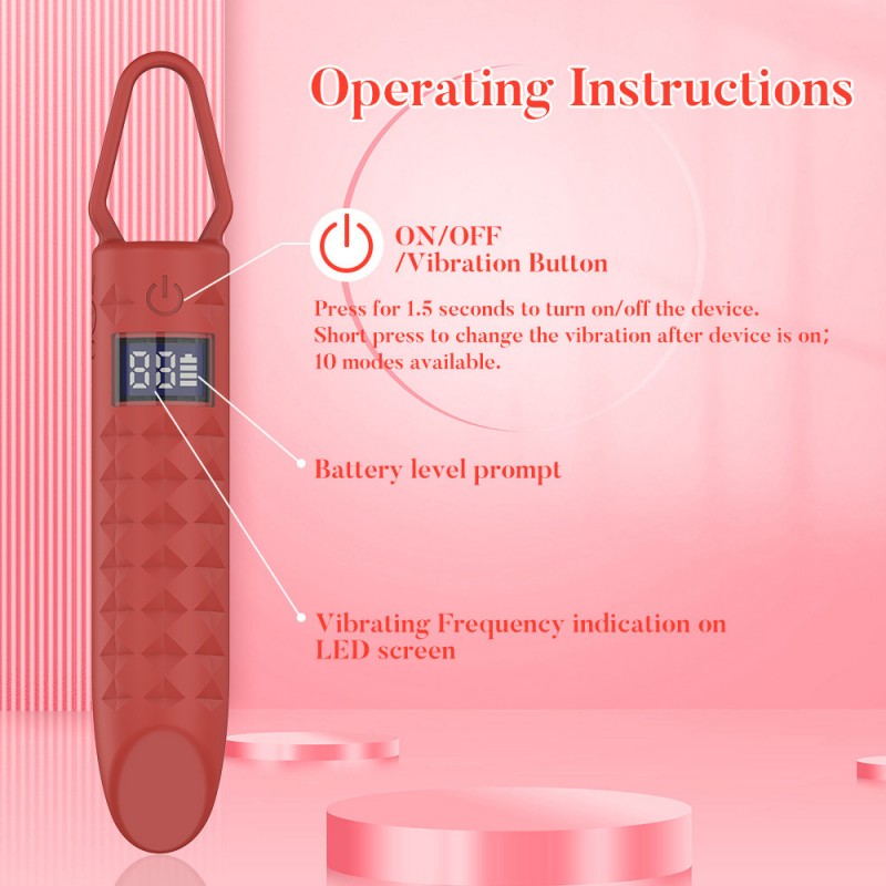 Bullet Vibrator Lcd Display Mini Women Masturbator