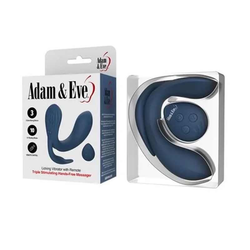 Adam & Eve Triple G-spot & Clit & Anal Licking Vibrator with Remote4