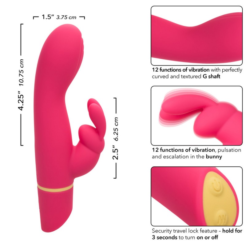 CalExotics Vibrating G Bunny Luxurious Dual Stimulator3