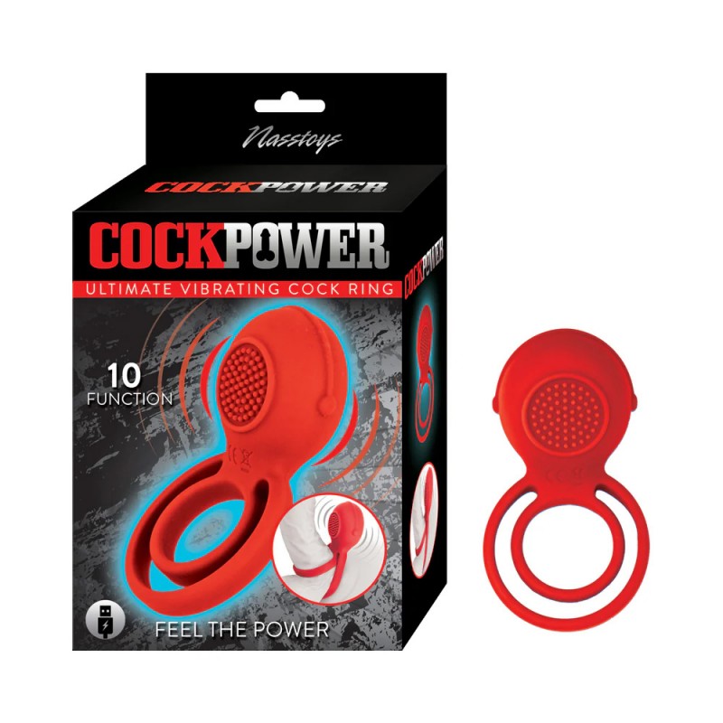 Cockpower Vibrating Cock Ring with Textured Clitoral Stimulator