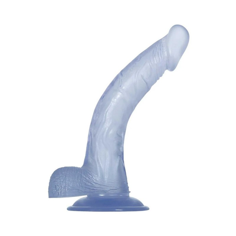 Adam & Eve Cool Curve Jelly Dildo with Realistic Balls & Suction Cup3