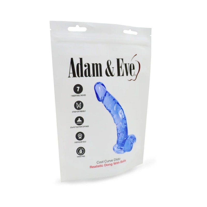 Cool Curve Jelly Dildo with Realistic Balls & Suction Cup5