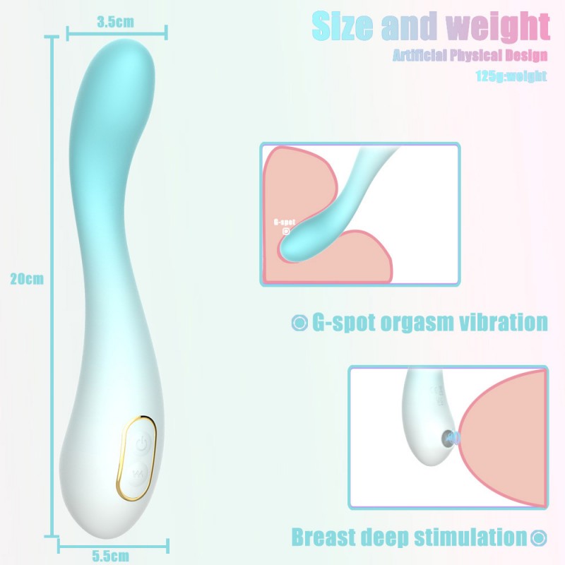 Double Head Vibrating G-spot & Sucking Clitoral Stimulator3