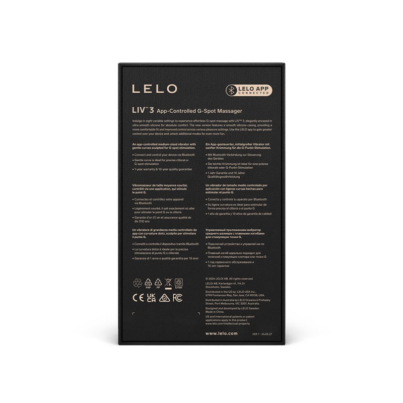 LELO LIV 3 Curved G-spot Stiimulator App Controlled Vibrator2