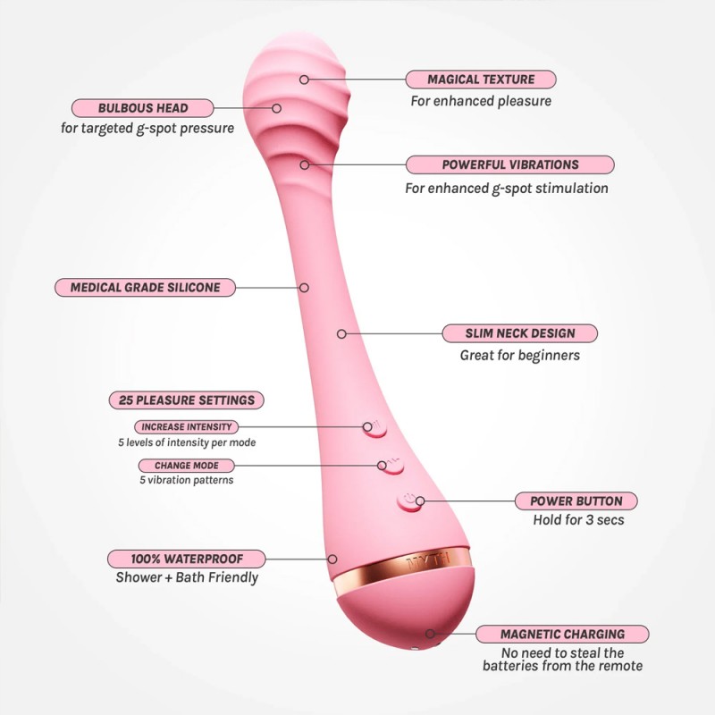 Myth Textured G-Spot Vibrator Slim P-spot Stimulator