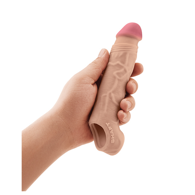 Shaft Model F Flexskin Penis Sleeve Silicone 7.8in Sheath