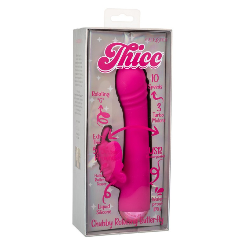 CalExotics Thicc Chubby Rotating Butterfly Rabbit Vibrator