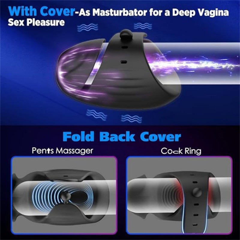 Vibrating Cock Ring Adjustable Glans Penis Trainer