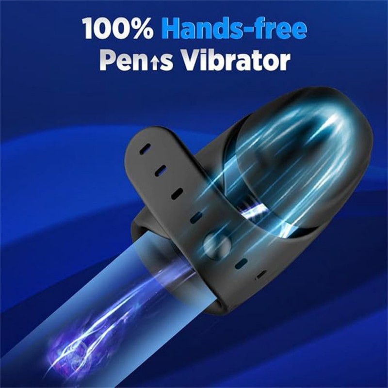 Vibrating Cock Ring Adjustable Glans Penis Trainer