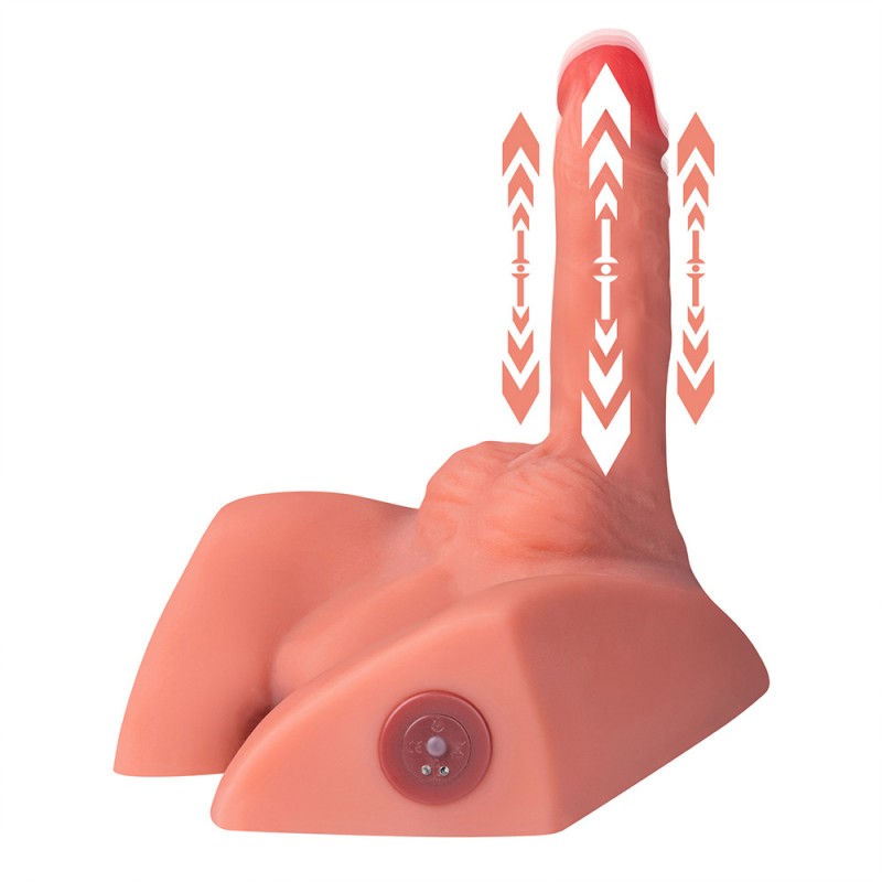 Vibrating Realistic Thrusting Dildo Hands-Free Sex Toy for Female