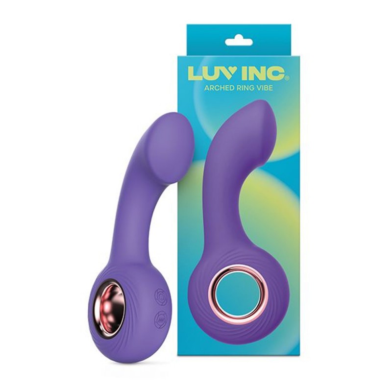 Arched G-spot Dildo Vibrator with Handle Ring