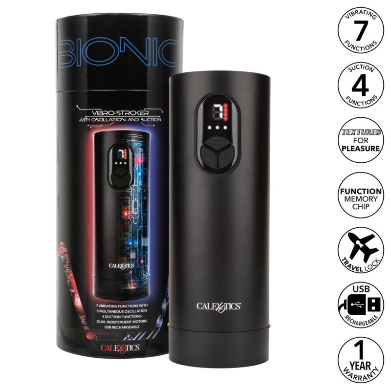 CalExotics Bionic Vibro Sucking & Vibrating Male Stroker3