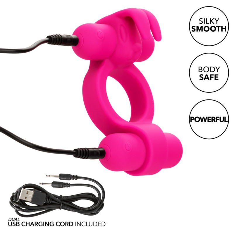 CalExotics Rockin’ Rabbit Couples Vibrator Vibrating Penis Ring5