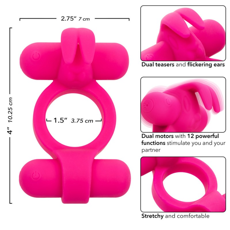 CalExotics Rockin’ Rabbit Couples Vibrator Vibrating Penis Ring3