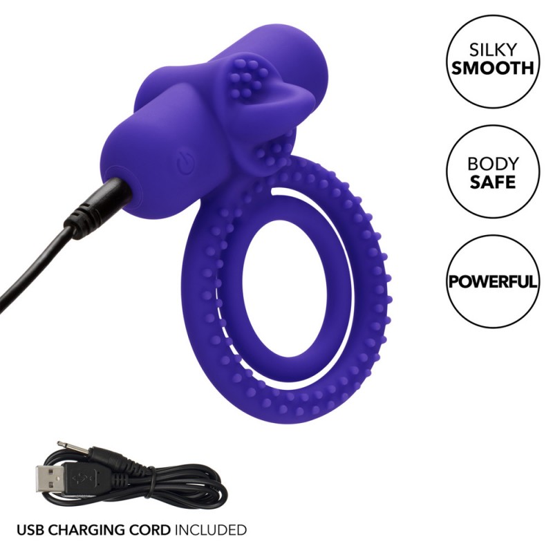 CalExotics Couple's Enhancer Dual Climaxer Penis Ring