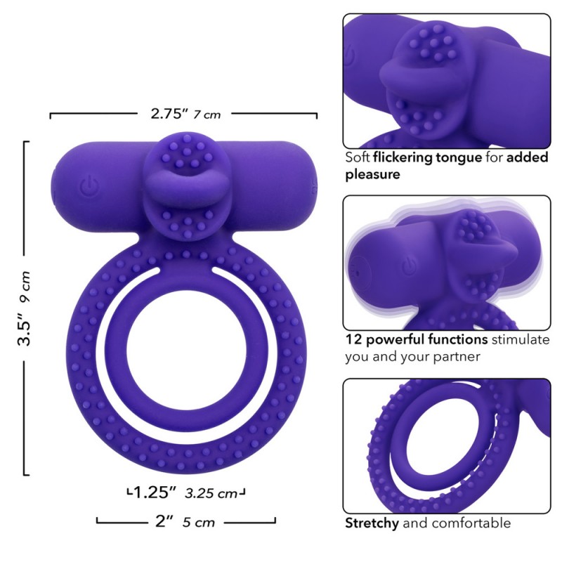 CalExotics Couple's Enhancer Dual Climaxer Penis Ring