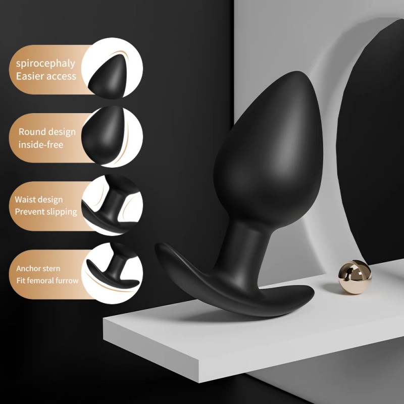 Electric Shock Anal Plug Anal Beaded Prostate Massager with Remote Control3