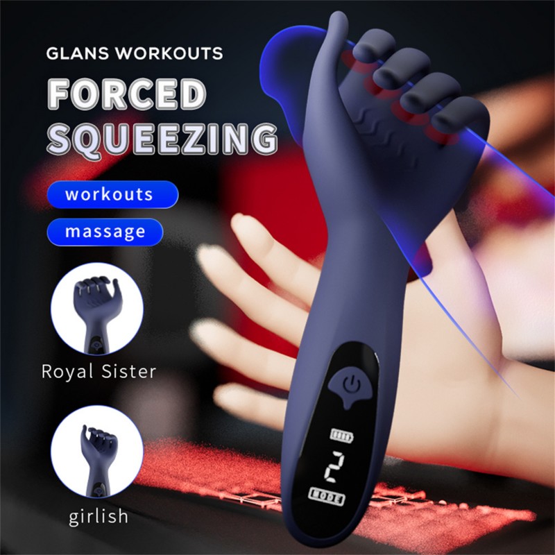 Hand Shaped Five Fingers Male Glans Training Penis Massager1