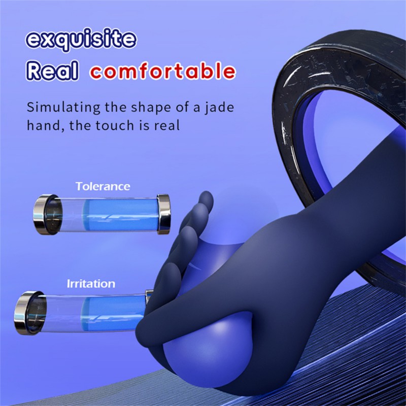 Hand Shaped Five Fingers Male Glans Training Penis Massager3